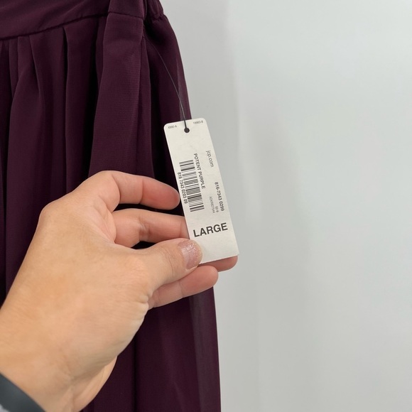 Worthington Eggplant Simi Sheer Maxi Skirt Ladies Large NEW - Picture 4 of 9